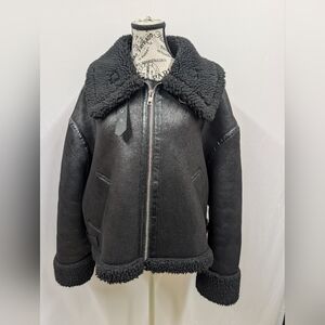 ZARA black Shearling Jacket